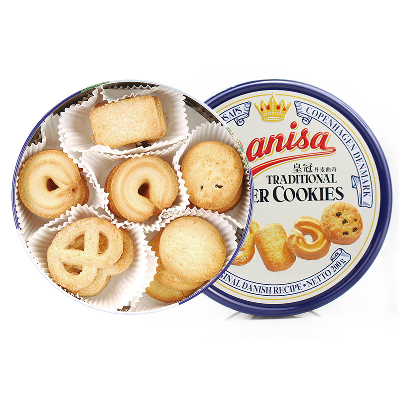 皇冠丹麦曲奇饼干 200gx2盒原味盒装共 400g