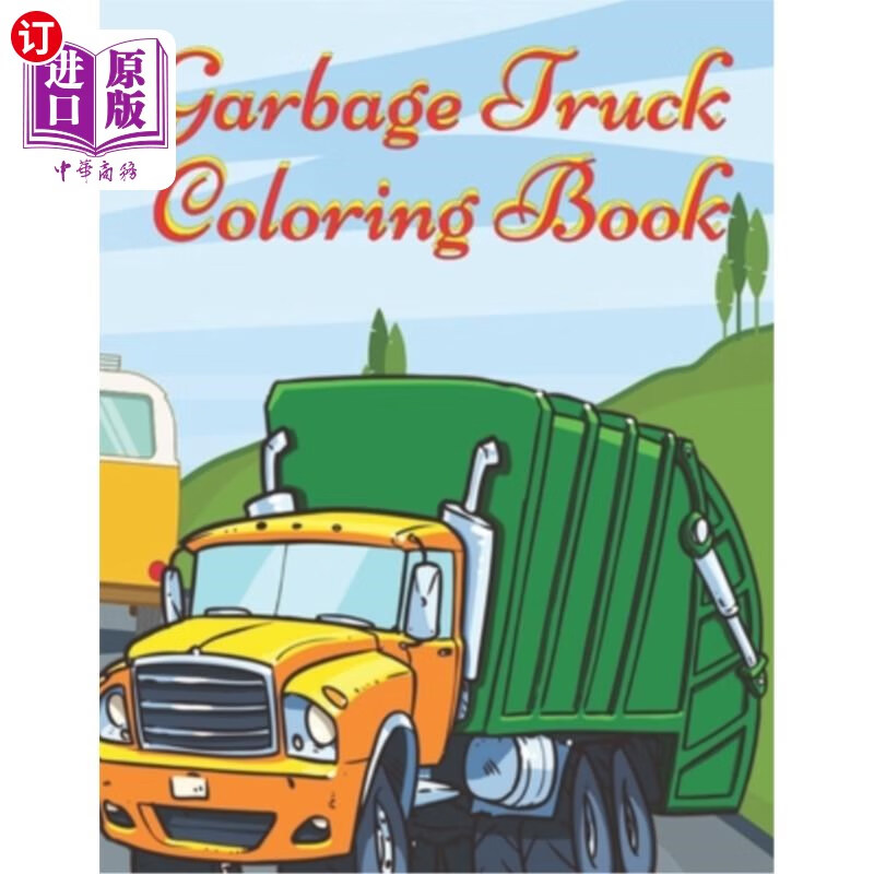 海外直订garbage truck coloring book: activity book for kids maze