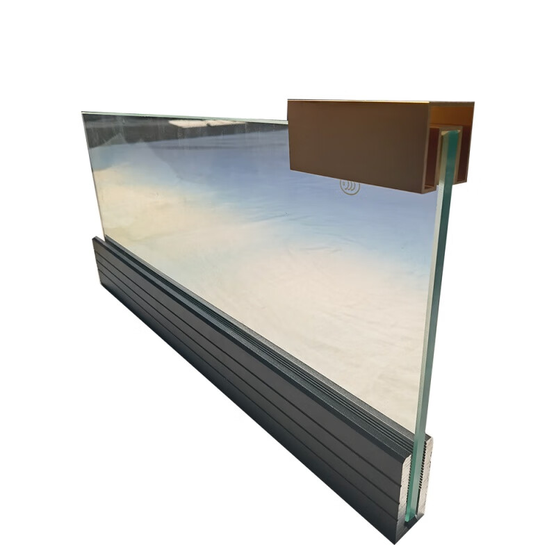 芙蓉花定制无框玻璃扶手钢槽地槽护栏卡槽栏杆阳台楼梯预埋u型槽镀锌