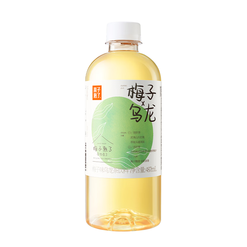 果子熟了 果汁茶 0脂肪 梅子乌龙茶饮料 487mL*15瓶