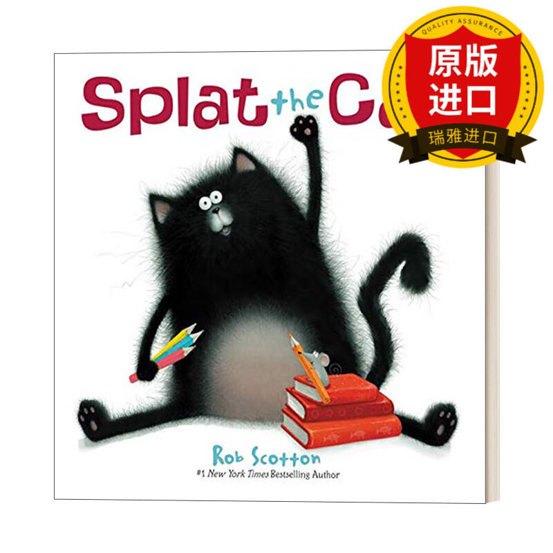 英文原版绘本 splat the cat board book  啪嗒猫 纸板书绘本 英文版