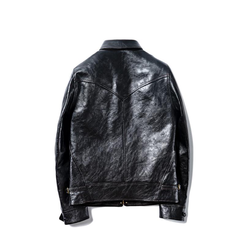 玩累了的孩子·1940s 美国北部 加绒机车夹克 新喜马皮#1黑色 哈里斯