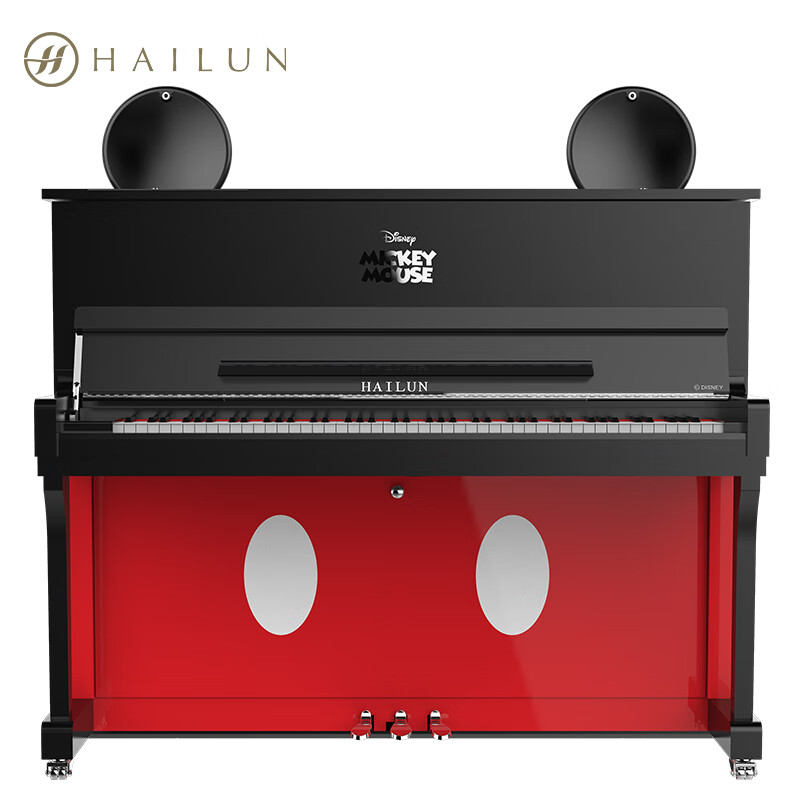 海伦(hailun)DH2M迪士尼米奇钢琴全新高端实木立式钢琴家庭练习儿童考级钢琴