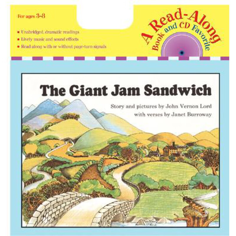 中图原版英文有声绘本 the giant jam sandwich 巨大的果酱三明治 附