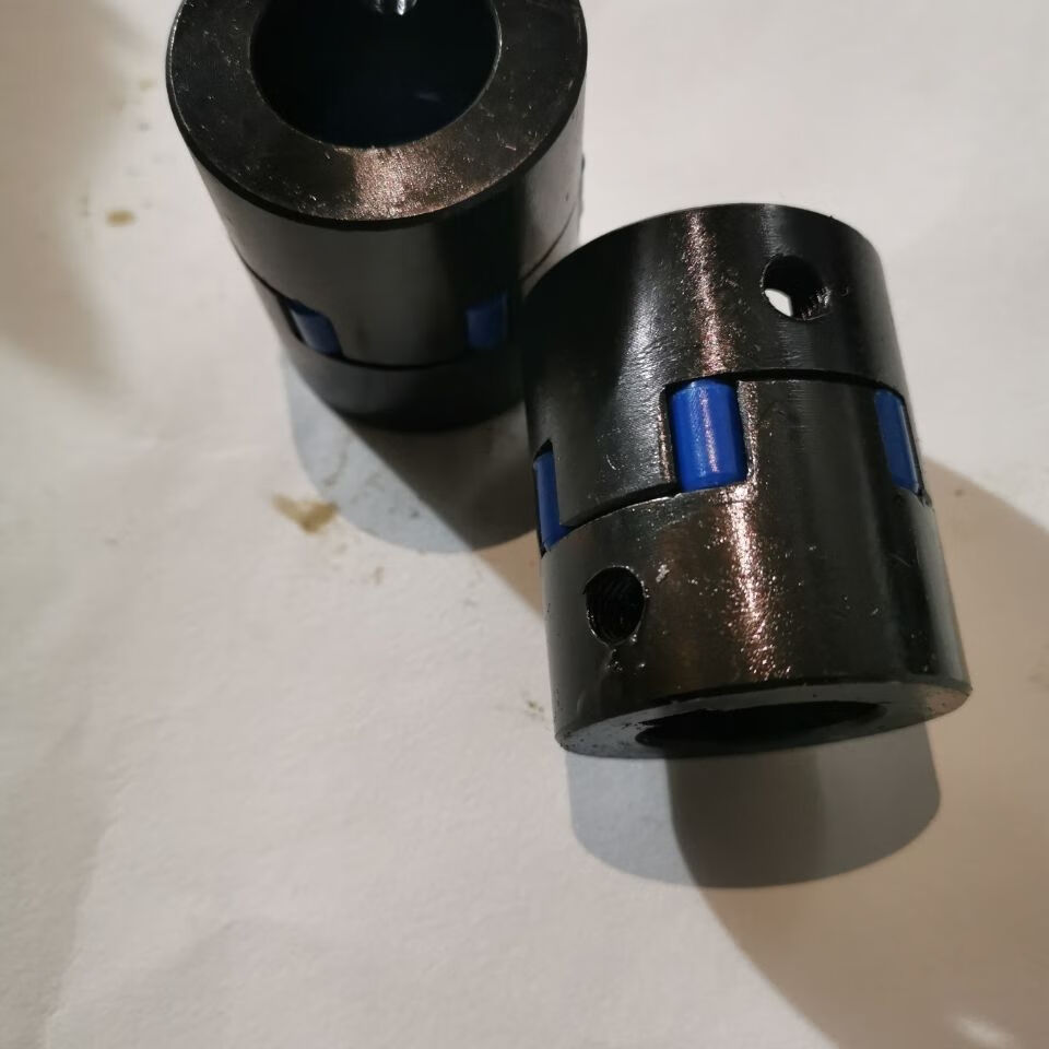l型联轴器45号钢伺服电机大扭矩丝杆编码器钢性铁梅花联轴器键槽 内孔