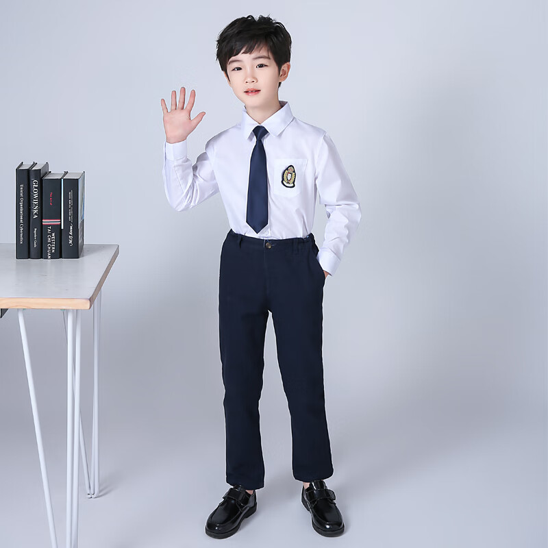 嵩允创京懿选小学生主持人服装男童庆节服装演讲比赛大合唱演讲服儿童