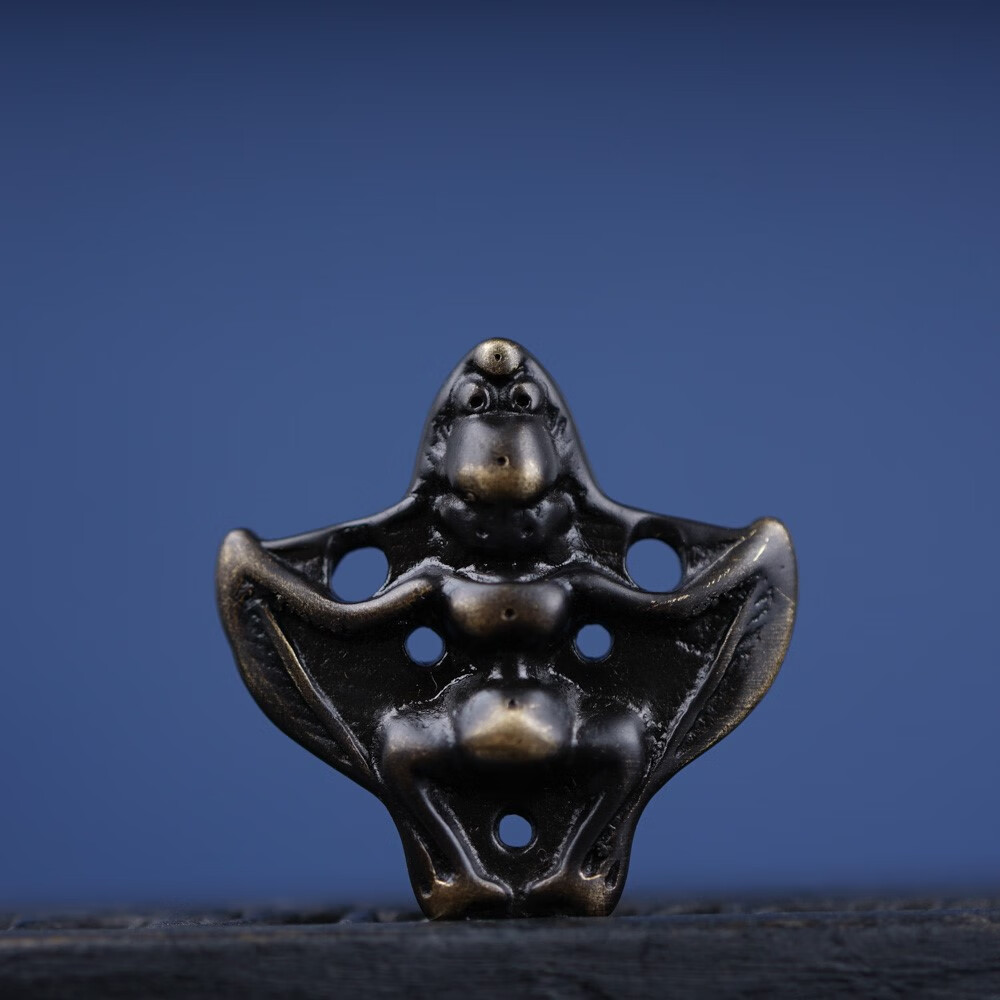 石俞记 藏式黑漆古皮壳天铁托甲吊坠挂件项链大鹏鸟特色经典款 红色