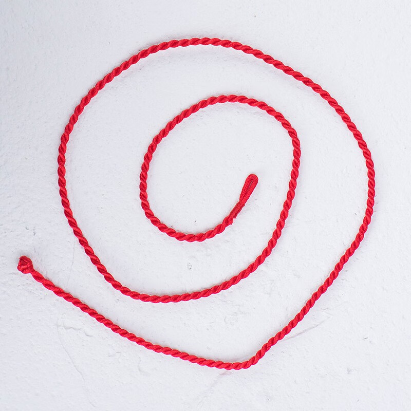 木挂绳黑色棕色红色三色可选手工编织任意搭配吊坠绳子- 红色麻花绳
