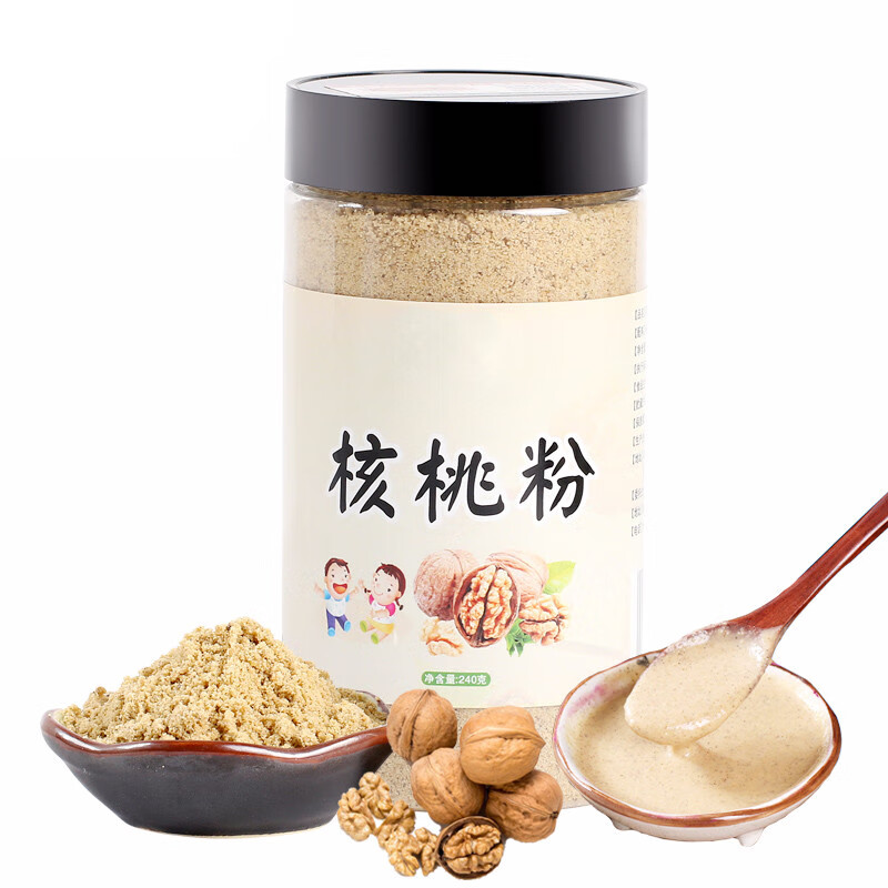 核桃粉纯正宗中老年智力早餐食品代餐粉240g中老年人喝的核桃粉