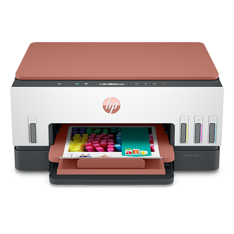 惠普（HP）519/531/676/755彩色喷墨连供一体机墨仓式照片打印机家用办公多功能打印机无线 Tank676（免换墨盒/双面打印）双频wifi