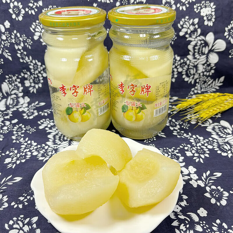 老品牌 李字牌梨罐头 水果梨子水510g装罐头梨夏季饮品6瓶 梨子罐头2