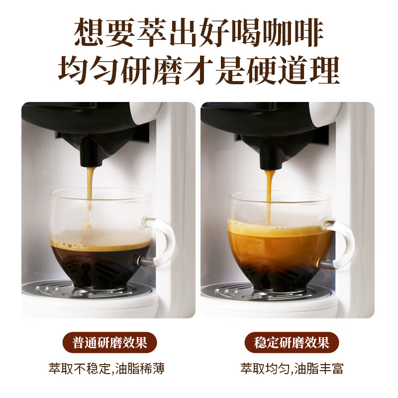 CAFELFFE聚咖电动磨豆机专业家用办公咖啡豆研磨机手冲意式摩卡壶磨粉防飞粉48档精细研磨送礼全自动 爆款48档防飞粉磨豆机