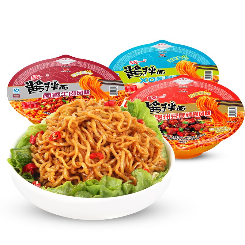 统一酱拌面贵州豆豉115g网红干拌风味速食方便面泡面拌面零食宿舍夜宵