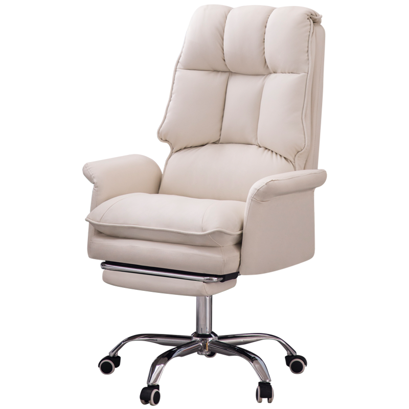 欧吉电脑椅家用转椅书房办公舒适久坐靠背椅可躺书桌电竞沙发直播座椅 标准款-黑色【海绵填充】 钢制脚  固定扶手