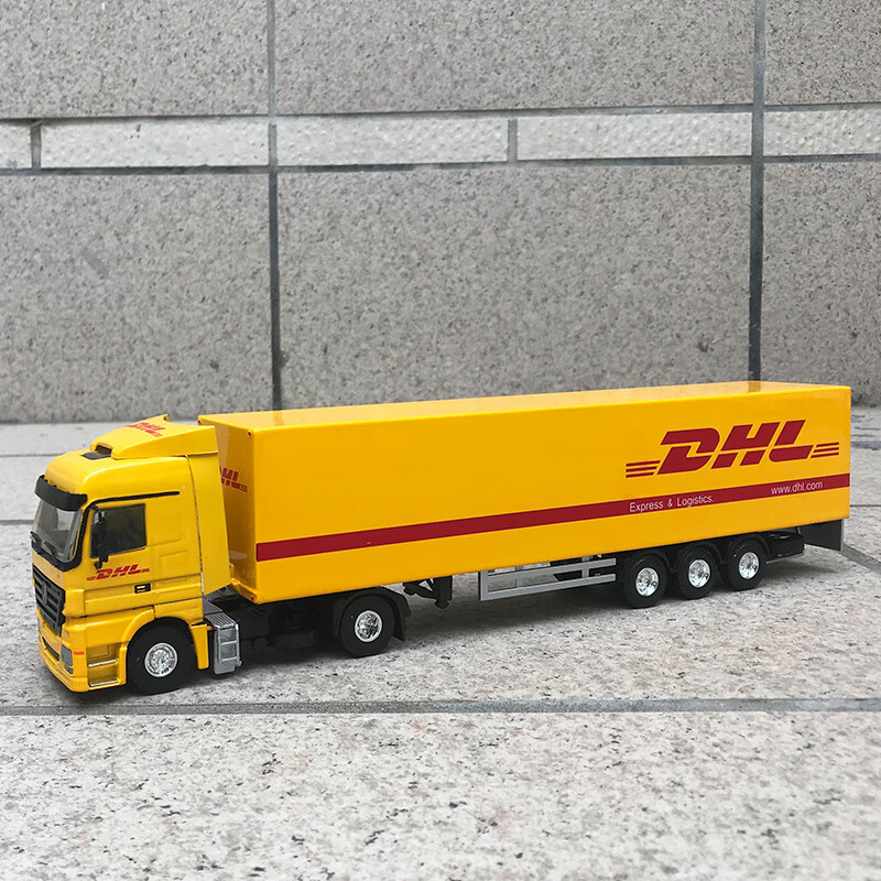 原厂 1:50 奔驰 dhl 百世汇通 货运 集装箱货柜运输车 仿真合金汽车