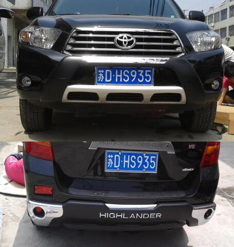 适用于丰田汉兰达前后杠09款汉兰达改装专用护杠2011款汉兰达前后保险