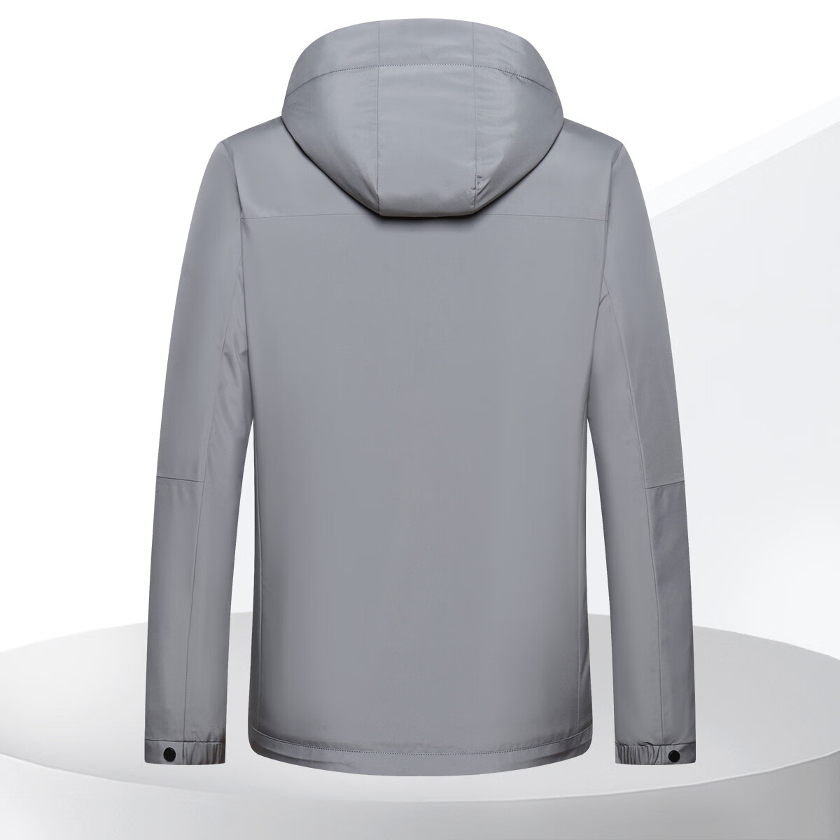 BOSSSUNWEN【蓬松保暖】冬季推荐商务休闲防风可拆卸连帽纯色长袖男式羽绒服 浅灰 170/92A(M)