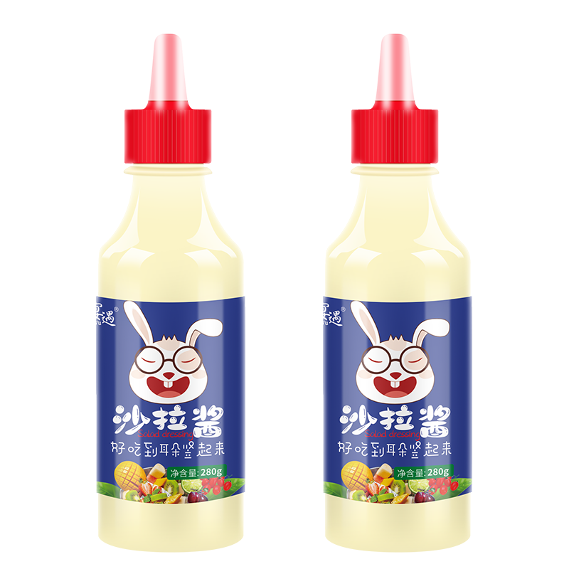 椒达人 番茄酱小瓶酱280g水果蔬菜沙拉手抓饼酱料家用 2瓶沙拉酱