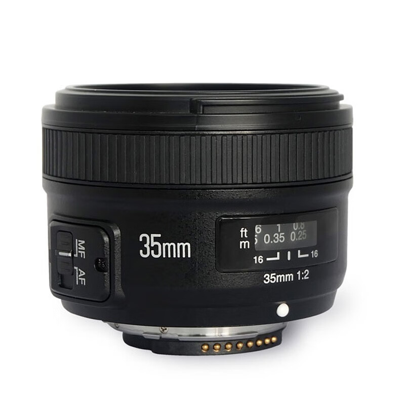 永諾YN35mm F2 廣角定焦鏡頭 支持自動(dòng)模式 適用于尼康口佳能口相機 YN35mm F2N 尼康口配UV+遮光罩
