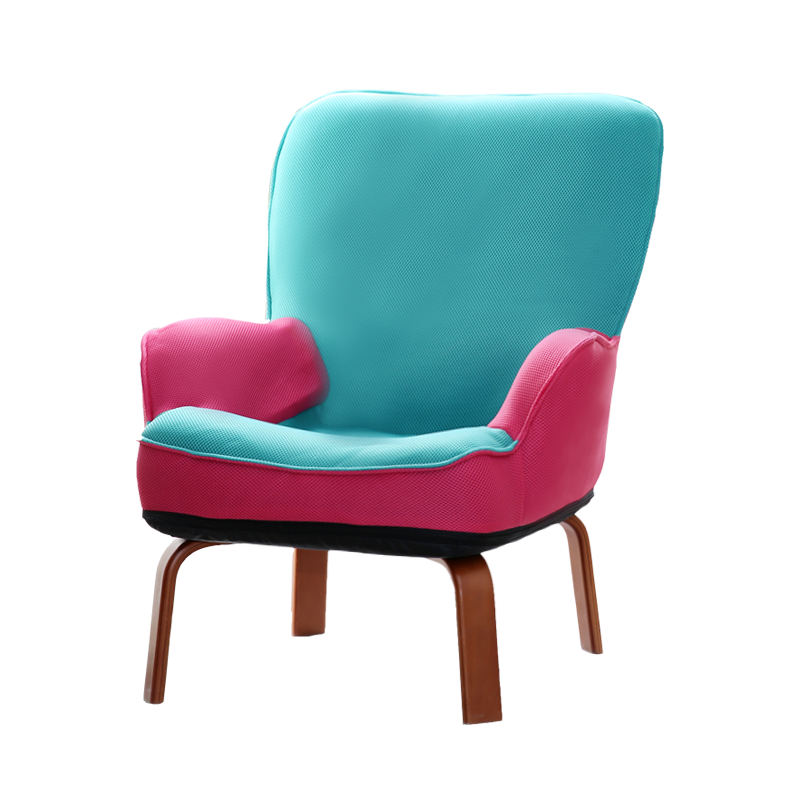 简氧宝宝沙发椅 可拆洗可折叠 幼儿孩童学习阅读沙发 简易可爱卡通休闲懒人沙发座椅 轻奢风格迷你小沙发 天蓝色