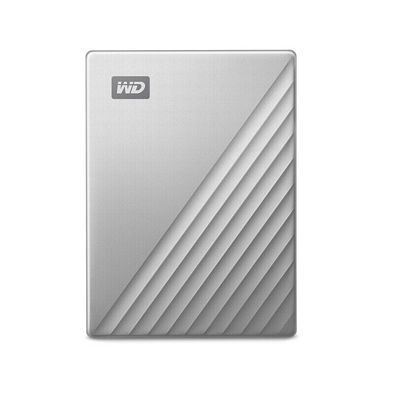 西部数据(WD) 2TB 移动硬盘 Type-C Mac专用 My Passport Ultra2.5 英寸 银色 机械硬盘 便携 密码保护