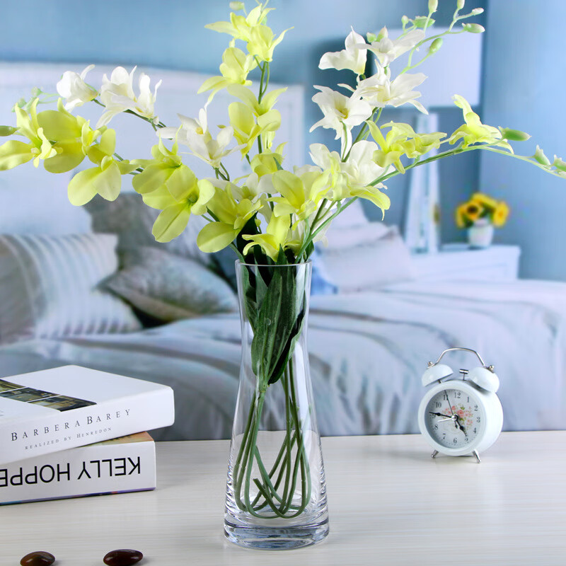 透明花瓶水培花瓶花器客厅百合插花干花插花瓶小清新简约 1026普通口