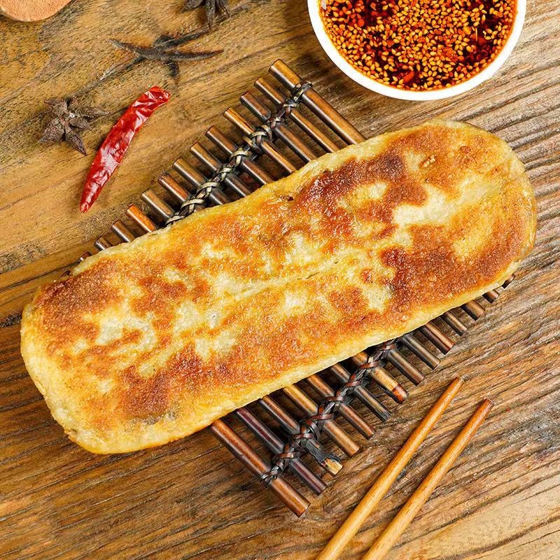 牛舌肉饼早餐面饼牛肉烧饼开袋加热即食 葱香牛肉风味牛舌饼150g/5个