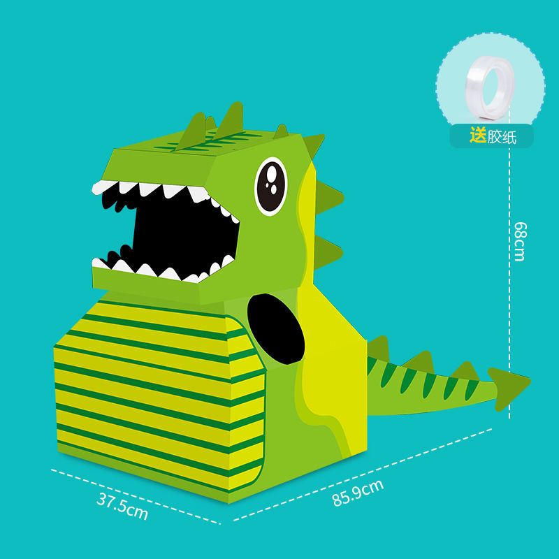 纸箱做恐龙手工方法图片