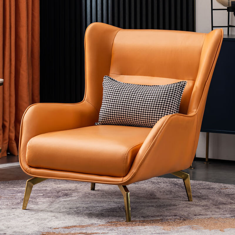 爱马仕橙科技布-赠腰枕 金色支架脚