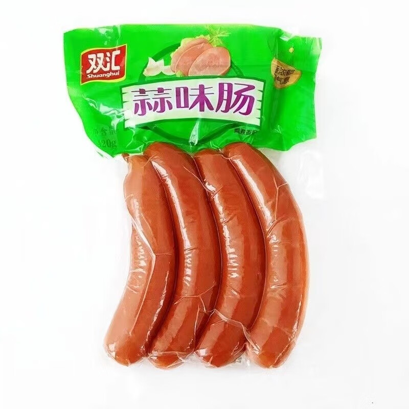 双汇 蒜味肠420g 开袋即食熏煮香肠 蒜香烤肠 火腿肠泡面搭档 炒饭