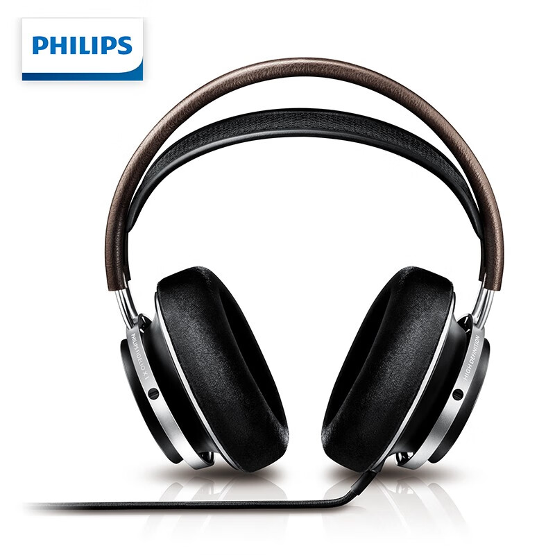 飞利浦（PHILIPS） X1S 耳机头戴式 HiFi高保真立体声耳机 音乐耳机 手机电脑适用耳麦 黑色