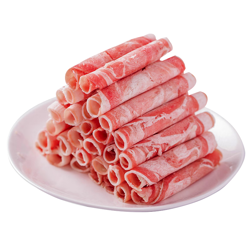 羊小柒 寧夏灘羊肉 生鮮國(guó)產(chǎn)羔羊原切羊肉卷 切羊肉片 燒烤火鍋食材清真 羔羊肉卷10斤