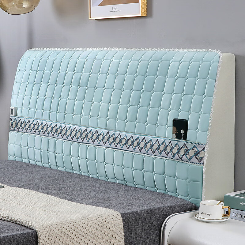 木头床床头罩 2022新款床头套罩全包可定制老式木头皮床靠背罩简约