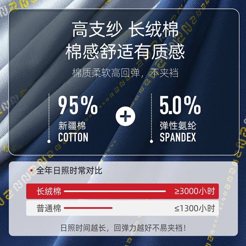 健将三角内裤男纯棉透气男士内裤抑菌大码肥佬宽松运动青年底裤衩 字母条纹装 4条 3XL (腰2.7-2.9尺 重150-170斤)