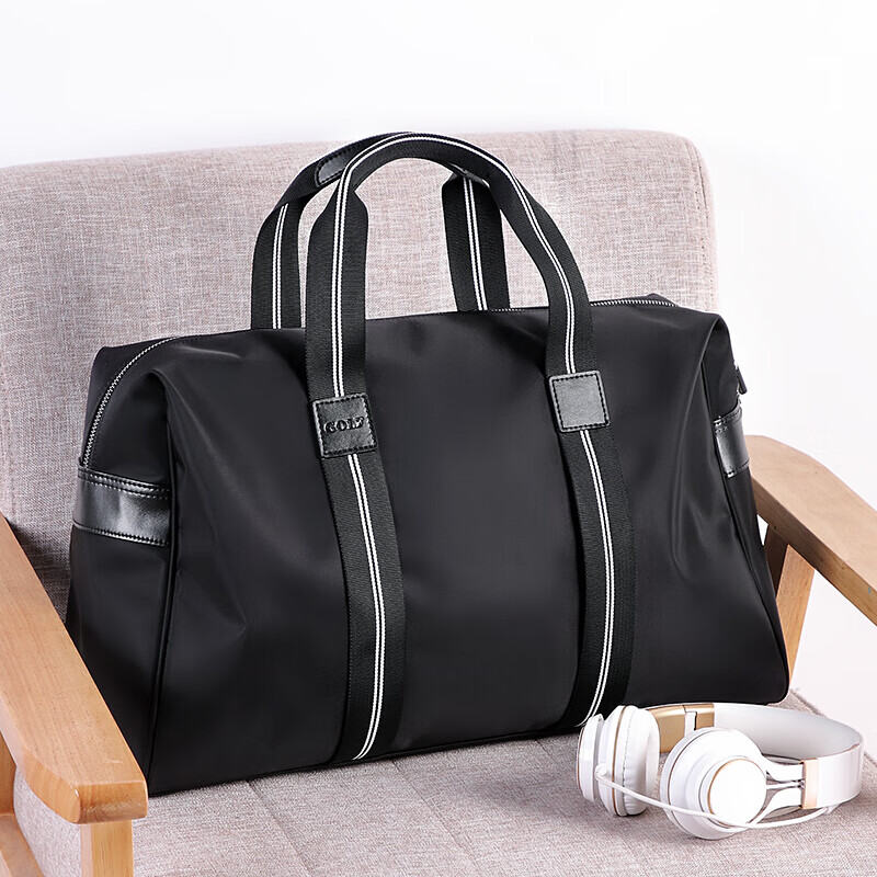 高尔夫GOLF休闲健身包旅行包大容量行李包男士时尚手提包旅行袋短途出差包 黑色