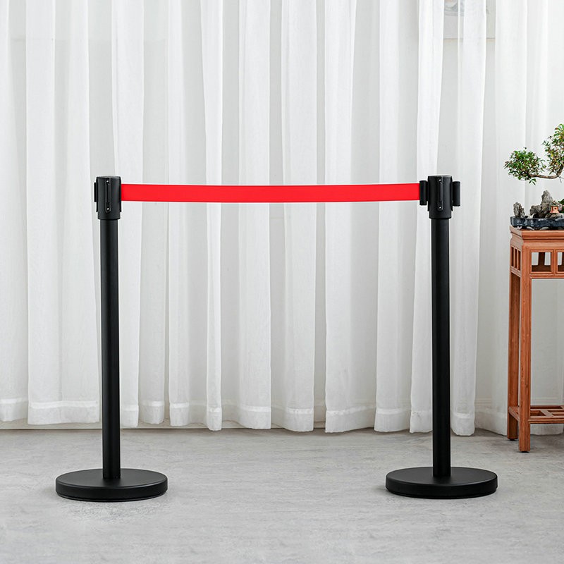 带警戒线道路护栏围栏银行酒店商场u型排队护栏警戒带礼宾柱2米3米5米