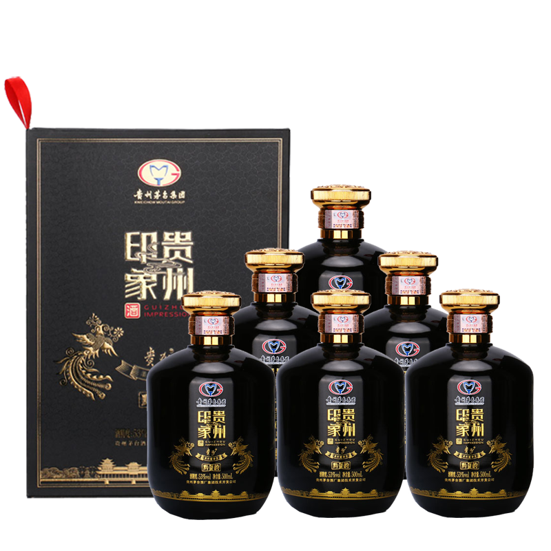 贵州茅台集团53度柔和酱香型白酒收藏礼品坛子酒 贵州印象·黔韵500ml