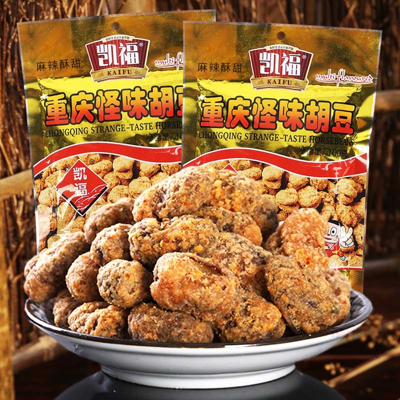 凯福重庆风味怪味胡豆酥脆蚕豆解馋休闲零食 怪味胡豆100g*15袋