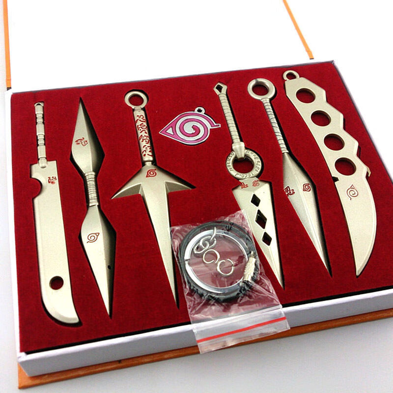 筱婵合金铁刚刀剑全套金属玩具剑刀火影忍者手里剑四代目苦无道具套装