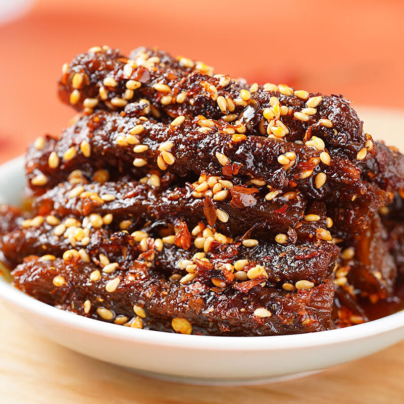 谭八爷麻辣牛肉干肉脯手撕牛肉条川味成都特产小吃休闲零食独立小包装 麻辣牛肉 300g （6袋装）