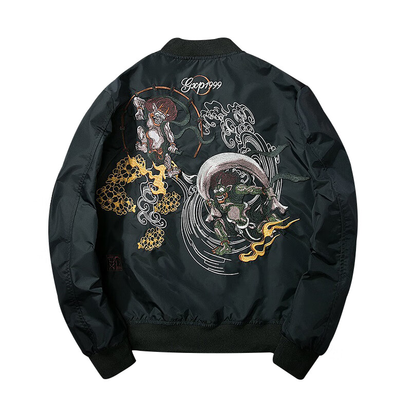 天龙致尊(denon supreme)夹克男女潮牌秋冬季中国风刺绣国潮情侣棒球