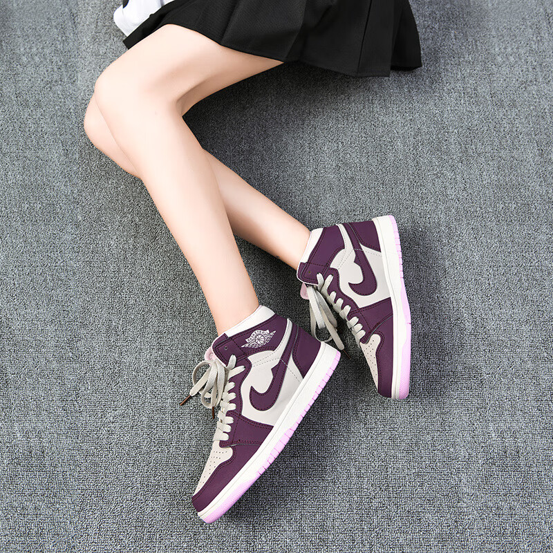 高 /版本aj 女鞋莆田aj高帮板鞋冬官网空军鸳鸯休闲运动鞋棉鞋女 008