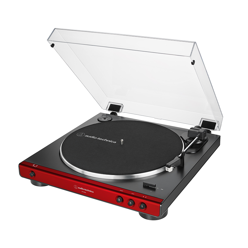 铁三角（Audio-technica） LP60X 自动皮带传动唱盘 黑胶唱机唱片机复古唱片机留声机 红色