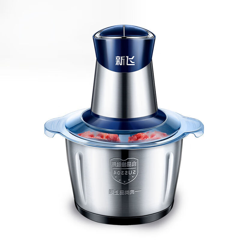 新飞绞肉机家用饺馅不锈钢电动多功能电动料理器打肉馅蒜蓉碎菜机zeng