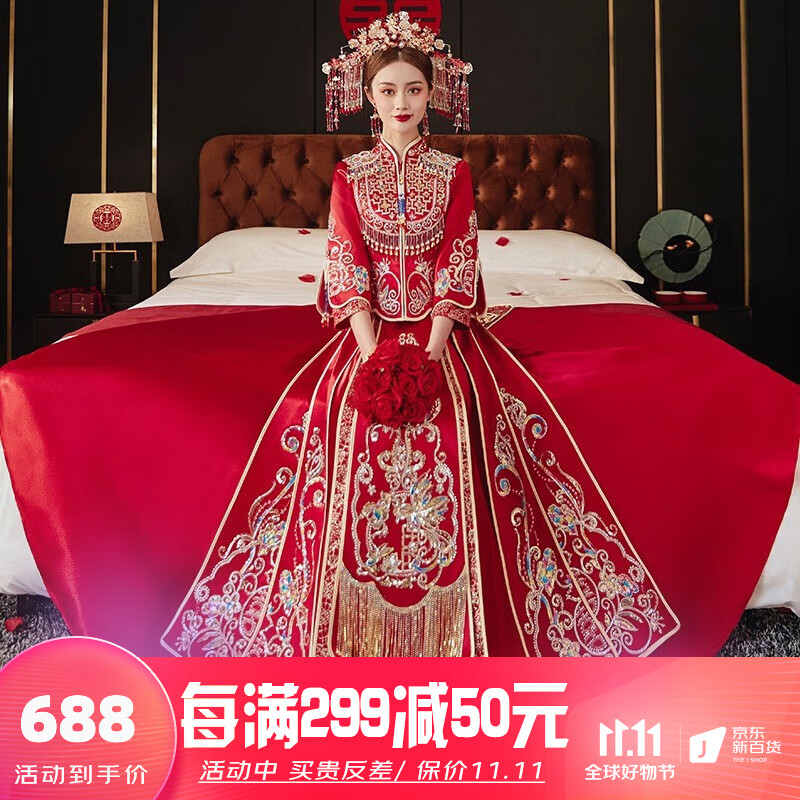 枝己（ZEIMSSMM）高端秀禾服新娘2023新款重工奢华结婚中式婚纱礼服高级新式秀和服 8078缎面简版 S使用感如何?
