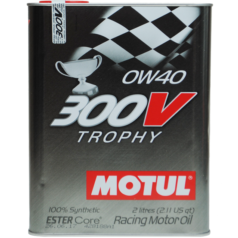 摩特（Motul）酯類全合成機(jī)油 300V TROPHY 0W-40 SP 2L/桶 歐洲進(jìn)口