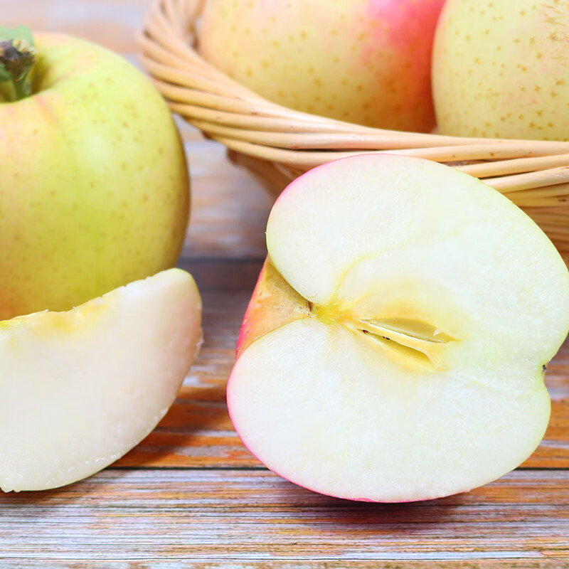 鲜姿 正宗大连王林苹果青森麻脸美人贵妃礼盒黄苹果生鲜孕妇新鲜水果 净重4.5斤特大果(单果80+mm)