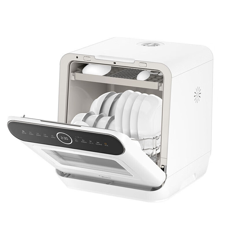 美的（Midea）4-6套 免安装 家用洗碗机 智能家电 除菌洗碗机 双层碗篮 海鲜水果洗 台式刷碗机M10