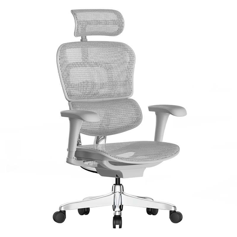 保友办公家具 金豪B 2代 人体工学电脑椅 银白色 美国网款