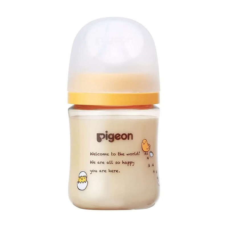 贝亲（Pigeon）【日本直邮】奶瓶三代PPSU新生儿奶瓶宽口径婴儿宝宝奶瓶自然实感 奶瓶1026745 160ml 0-1月 鸟